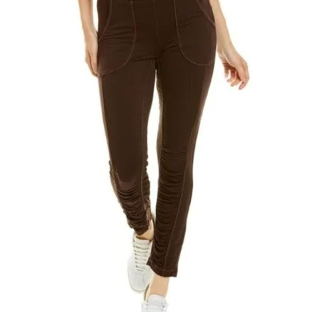NWT XCVI Brown Huckle Ruched Legging-sz Small